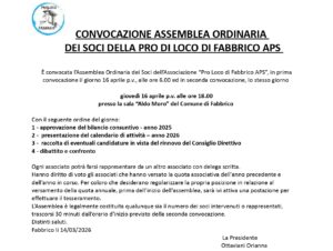 Assemblea ordinaria dei Soci bilancio 2025